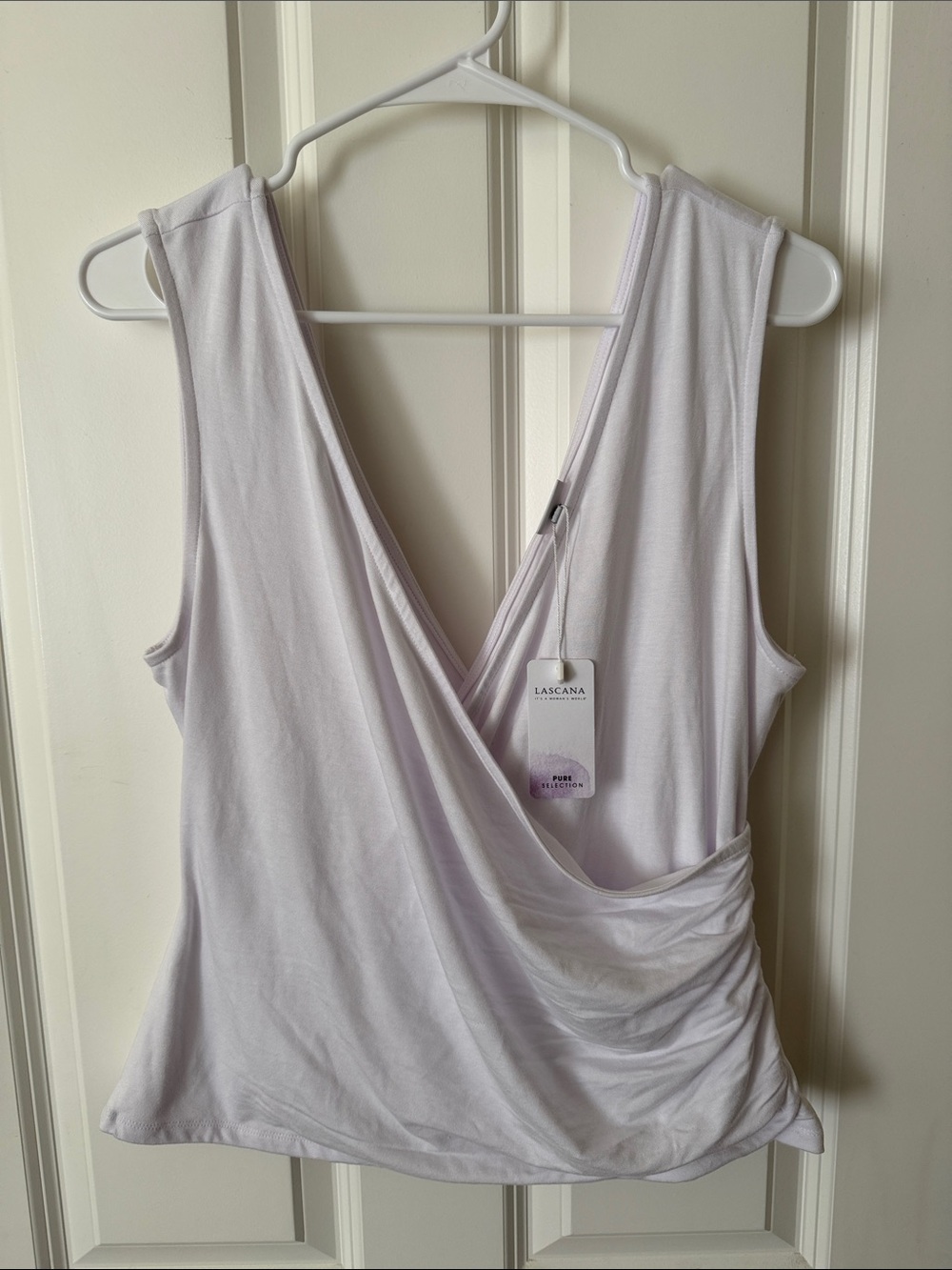 Lascana White Sleeveless Wrap-Style Camisole